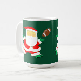 フットボールのクリスマス ホリデー ギフト コーヒーマグカップ