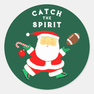 フットボールのクリスマス ラウンドシール