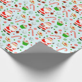 フットボールのクリスマス ラッピングペーパー (角)