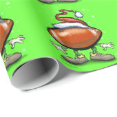 フットボールのクリスマス ラッピングペーパー (ロールコーナー)