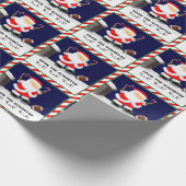 フットボールのクリスマス ラッピングペーパー (角)