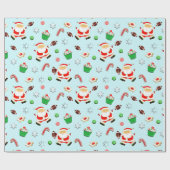 フットボールのクリスマス ラッピングペーパー (フラット)