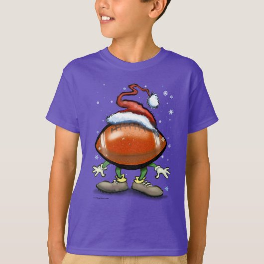 フットボールのクリスマス Tシャツ (正面)
