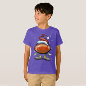 フットボールのクリスマス Tシャツ (正面フル)