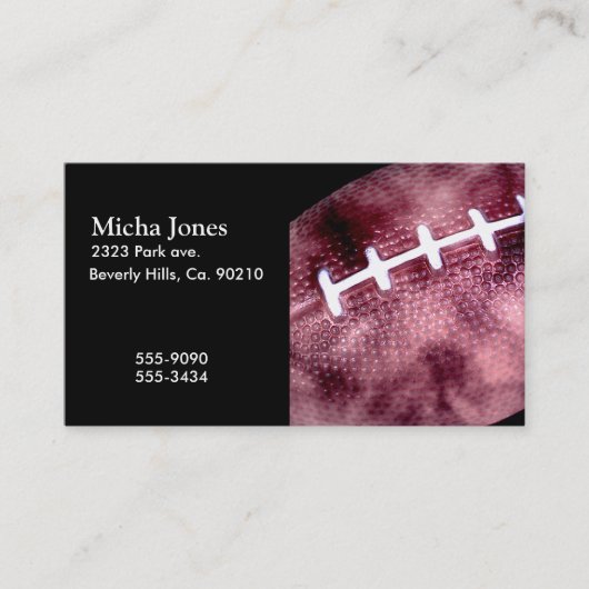 フットボールのグランジなスタイル 名刺 (正面)