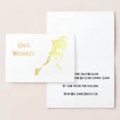 フットボールのコーチかスポンサーは宴会カード感謝していしています 箔カード (ディスプレー)