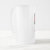 フットボールのコーチのマグ フロストグラスビールジョッキ (正面左)