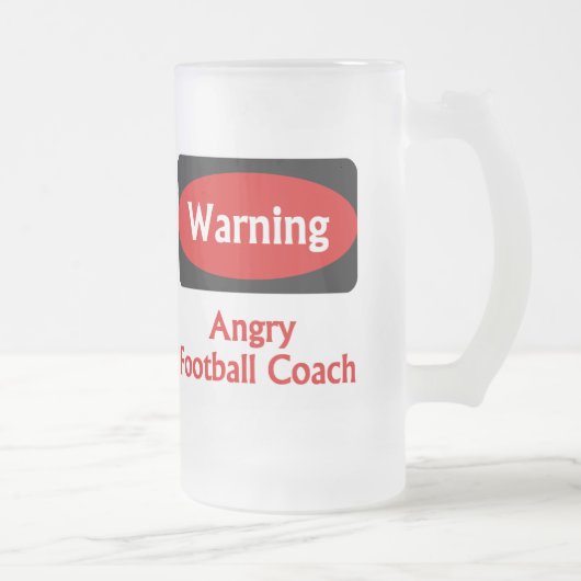 フットボールのコーチのマグ フロストグラスビールジョッキ (右)