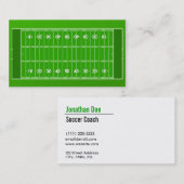 フットボールのコーチの名刺 名刺 (正面/裏面)