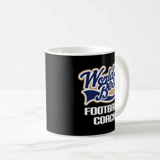 フットボールのコーチ(世界のベスト)のためのギフトのアイディア コーヒーマグカップ (正面右)