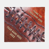 フットボールのコーチ、毛布のためのパーソナライズなギフト フリースブランケット (正面(横))