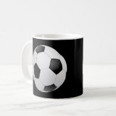 フットボールのサッカーのマグ コーヒーマグカップ (正面左)