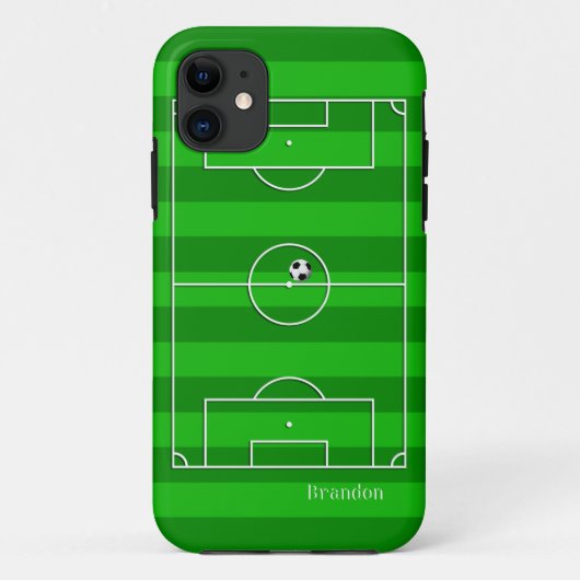 フットボールのサッカーピッチ Case-Mate iPhoneケース (裏面)