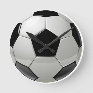 フットボールのサッカーボール ラウンド壁時計