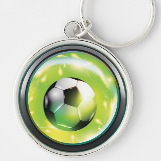 フットボールのサッカーボールKeychain キーホルダー (正面)