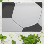 フットボールのサッカー キッチンタオル (折り畳み)