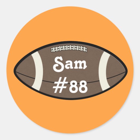 フットボールのシール ラウンドシール (正面)