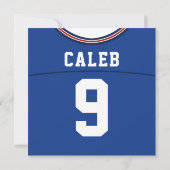 フットボールのジャージーのテーマのパーティーの招待のテンプレート、LAX 招待状 (裏面)