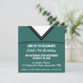 フットボールのジャージーのテーマのパーティーの招待のテンプレート、LAX 招待状 (スタンド正面)