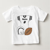 フットボールのジャージーのポストあなたの数Tシャツ ベビーTシャツ (正面)