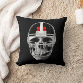 フットボールのスカル クッション (ブランケット)