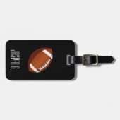 フットボールのスタイルの名前をカスタムする ラゲッジタグ (正面横)