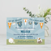 フットボールのスポーツがテーマのベビーシャワー 招待状 (スタンド正面)