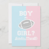 フットボールのスポーツの性は招待状を明らかにします 招待状 (裏面)