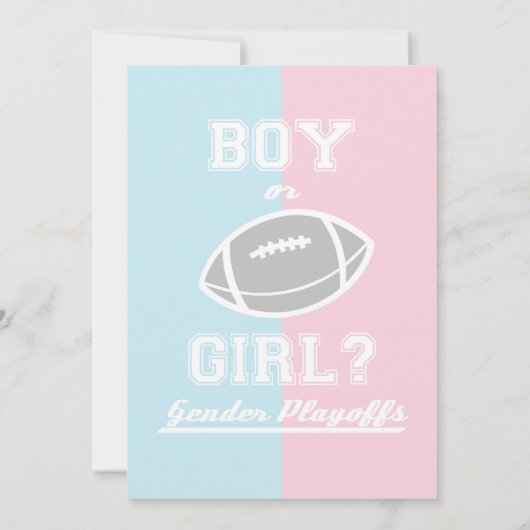 フットボールのスポーツの性は招待状を明らかにします 招待状 (裏面)