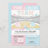 フットボールのスポーツの性は招待状を明らかにします 招待状 (正面/裏面)