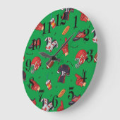 フットボールのスポーツ用具、飲食品 ラージ壁時計 (傾斜)