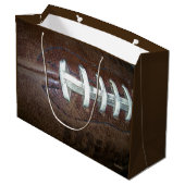 フットボールのスポーツ ラージペーパーバッグ (裏面アングル)