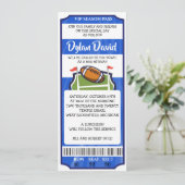 フットボールのチケットのバーのバルミツワーの招待状 招待状 (スタンド正面)