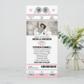 フットボールのチケットの結婚式招待状 招待状 (スタンド正面)