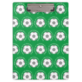 フットボールのチームがグリーンフットボールのコーチに クリップボード (正面)