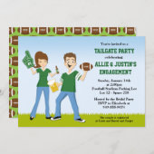 フットボールのテールゲートの婚約パーティの招待状 招待状 (正面/裏面)