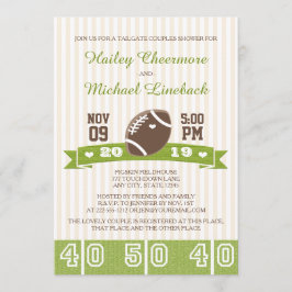 フットボールのテールゲートはウェディングシャワーをつなぎます 招待状