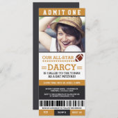 フットボールのバルミツワーの招待 招待状 (正面/裏面)