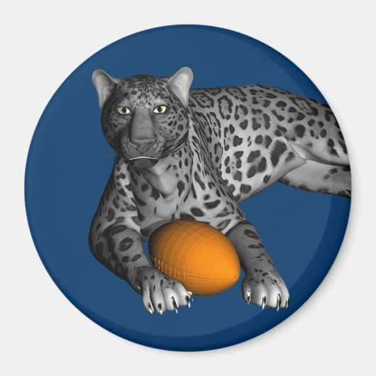 フットボールのパンサー マグネット (正面)