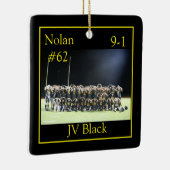 フットボールのパーソナライズなオーナメント セラミックオーナメント (右)