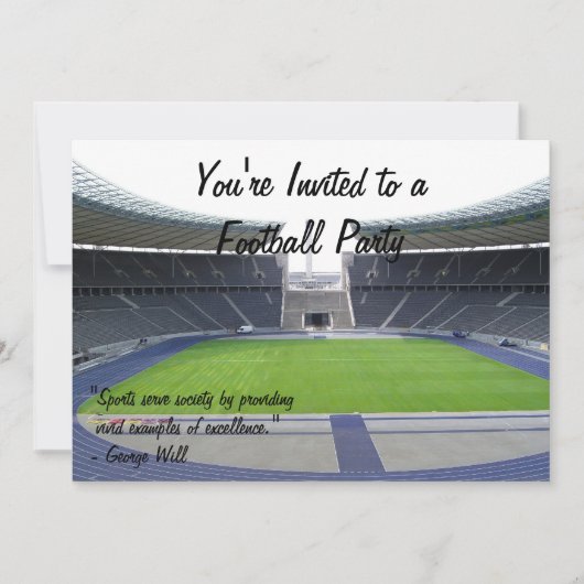 フットボールのパーティー 招待状 (正面)