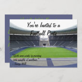 フットボールのパーティー 招待状 (正面/裏面)