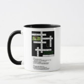 フットボールのファンのマグのためのクロスワード・パズル マグカップ (左)