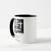 フットボールのファンのマグのためのクロスワード・パズル マグカップ (正面左)