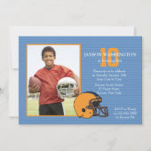 フットボールのファンの写真の招待状 招待状 (正面)