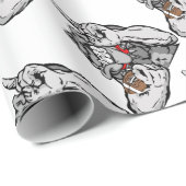 フットボールのブルドッグ ラッピングペーパー (ロールコーナー)