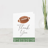フットボールのベビーシャワー サンキューカード (正面)