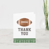 フットボールのベビーシャワー サンキューカード (正面)