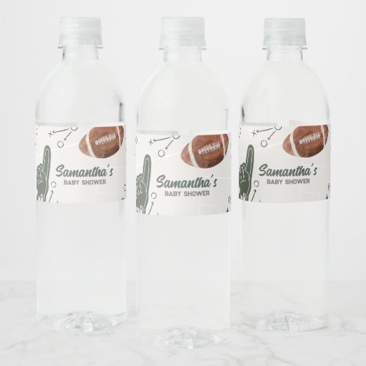 フットボールのベビーシャワー ペットボトルラベル (ボトル)