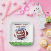 フットボールのベビーシャワー ペーパープレート (パーティー)